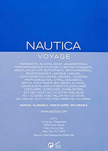 Nautica Voyage Eau de Toilette Spray for Men, 3.4 Fl. Oz
