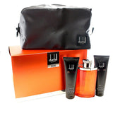 Alfred Dunhill Desire Eau de Toilette Spray, Aftershave Balm, Shower Gel and Toiletry Bag for Men, 3.4 Fl. Oz, 4 Pieces